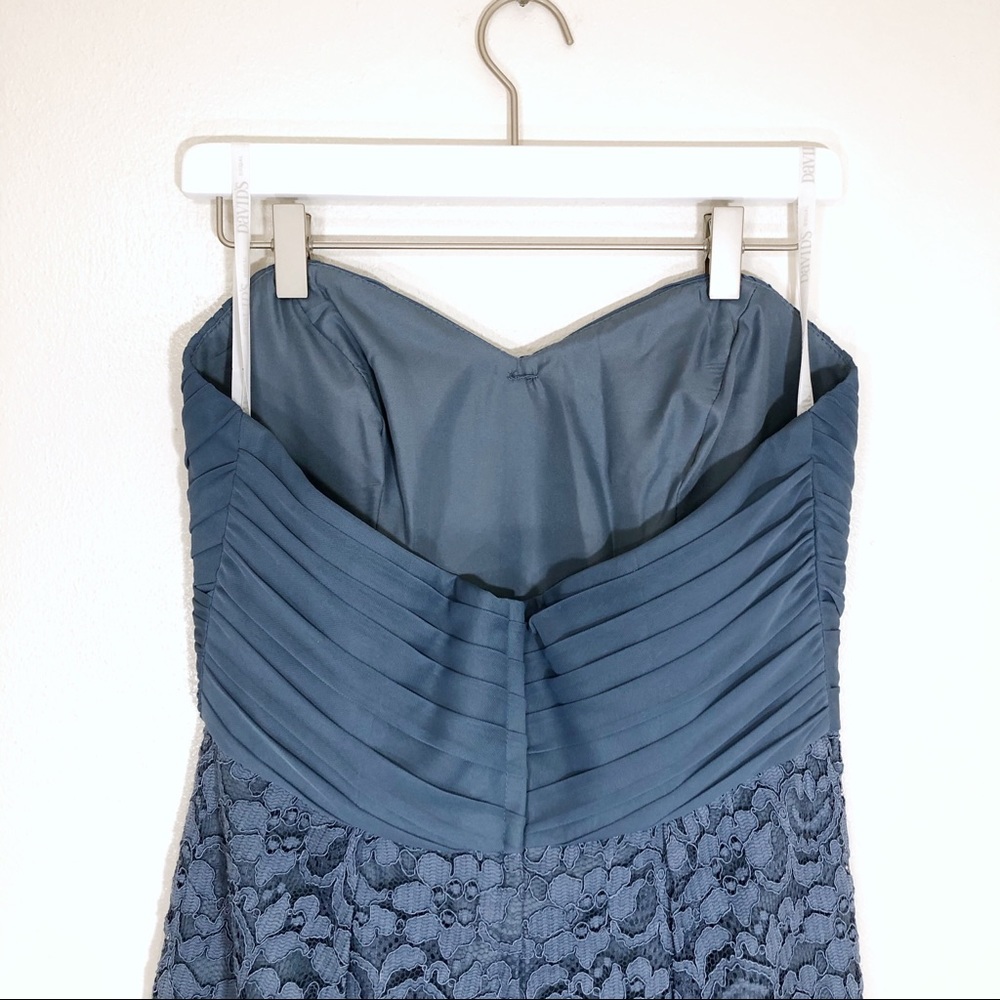 David’s Bridal bridesmaid dress in Steel Blue 10 - Picture 4 of 11